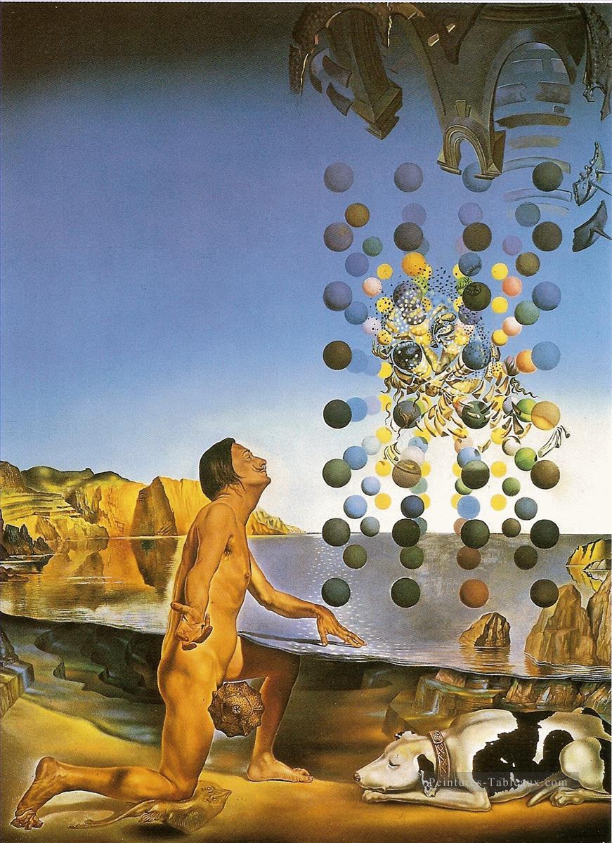 Dali Nude in Contemplation Before the Five Regular Bodies Cubism Dada Surrealism Salvador Dali Oil Paintings